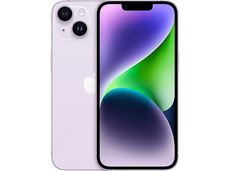 APPLE iPhone 14, Púrpura, Móvil iOS, 128 GB, 6 GB RAM, 6,1 " OLED, Ceramic Shield, Recubrimiento oleofóbico, Anti-huellas, Apple, A15, 3,279 mAh