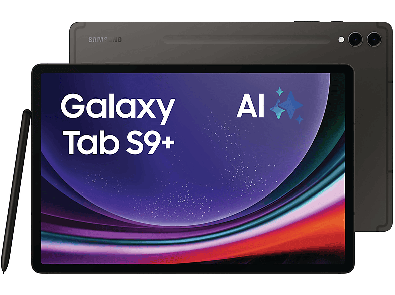 SAMSUNG Galaxy Tab S9+, 512 GB, Negro, 12,4 " WQXGA+, 12 GB RAM, Qualcomm Snapdragon 8 Gen 2 (4 nm), Tablet Android