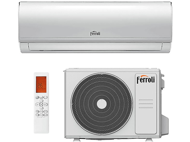 Aire acondicionado Split 1x1 - FERROLI Giada S9, Función Inverter, Blanco