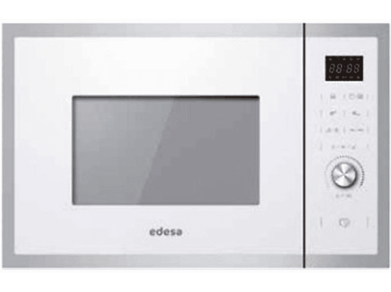 Microondas - EDESA 929270349, 1450 W, 5 potencia, 25 l, Cristal Blanco