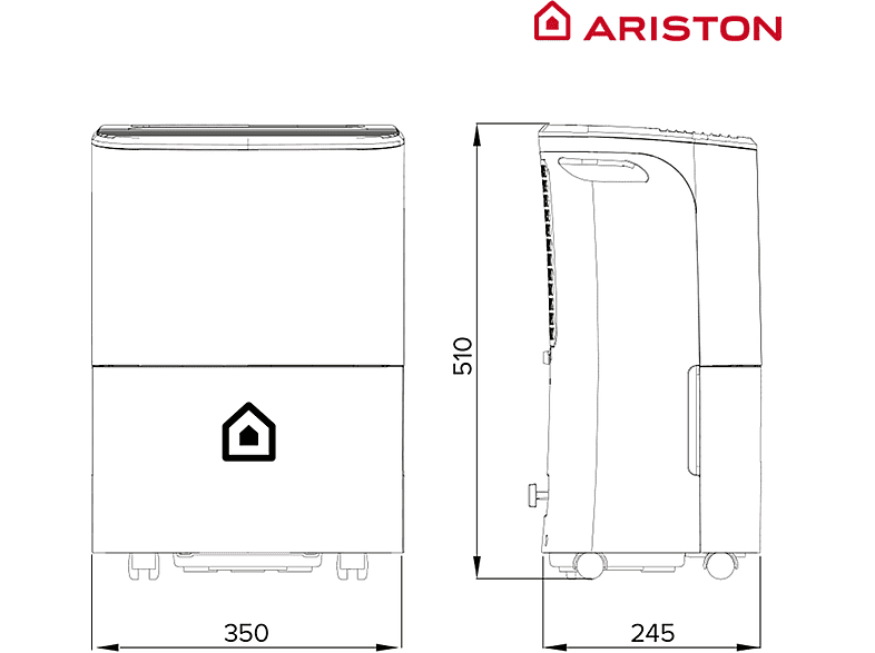 Deshumidificador - ARISTON DEOS 21S LITROS, 3 l, 52 m², Blanco — foto 2