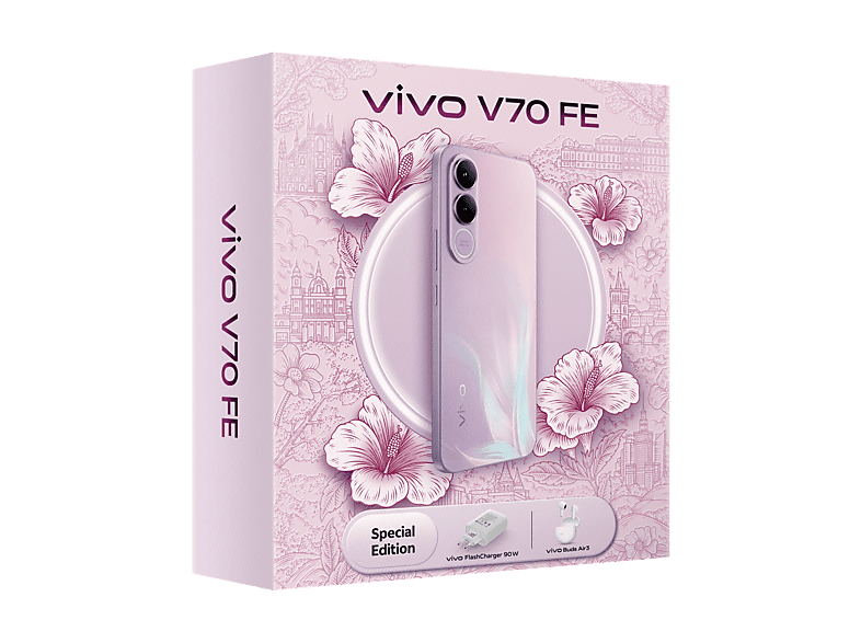 Móvil - vivo Bundle V70 FE, Muse Purple, 256GB, 8GB RAM, 6.83" AMOLED, Dimensity 7360-Turbo, 7000 mAh — foto 10