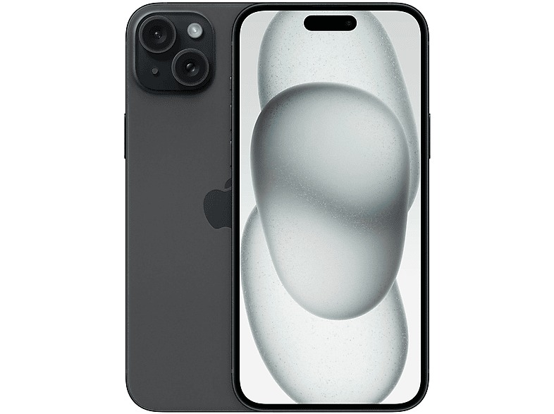 APPLE iPhone 15 Plus, Negro, Móvil iOS, 256 GB, 6 GB RAM, 6,7 " Super Retina XDR, Ceramic Shield, Recubrimiento oleofóbico, Anti-huellas, Apple A16 Bionic (4 nm), 4383 mAh