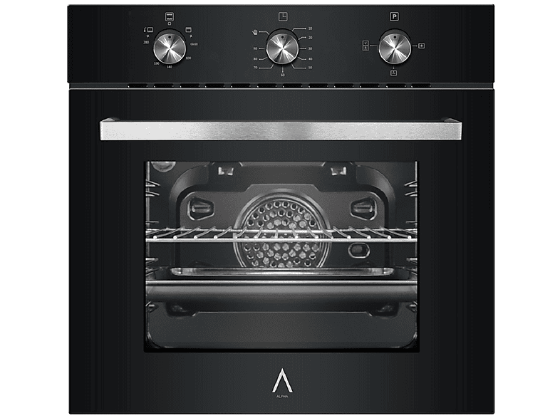 Horno multifunción - ALPHA NEPTUNO ELITE GAS, 62 l, 60 cm, Negro