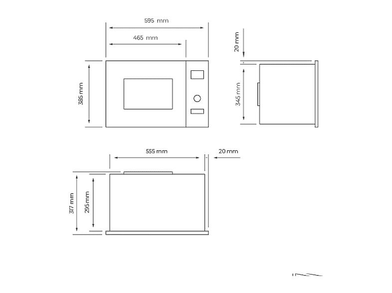 Microondas - SVAN SMWI2800DGN, 1 kW, 5 potencia, 20 l, Not available — foto 3