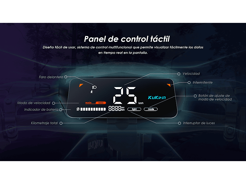 Patinete eléctrico - KUKIRIN G2 VMP, Pot. máx. 500 W, Carga máx. 120 kg, negro (Ref. 176067533) — foto 4