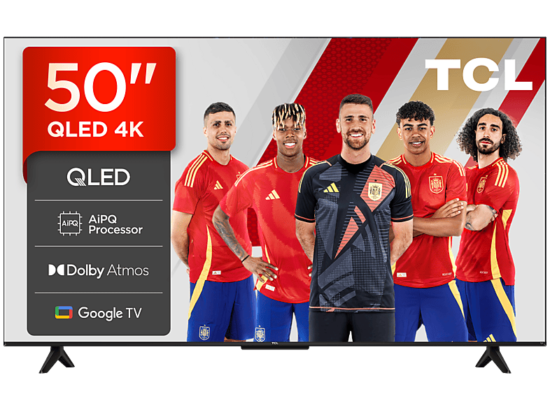 TV QLED 50" - TCL 50T69C, UHD 4K, Procesador AiPQ, Smart TV, DVB-T2, Negro