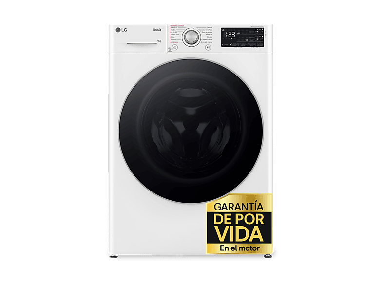 Lavadora secadora - LG F4DR5509A1W, 9 kg / 6 kg, 1400 rpm, 14 programas,  AI Direct Drive™, Autodosificación, Blanco