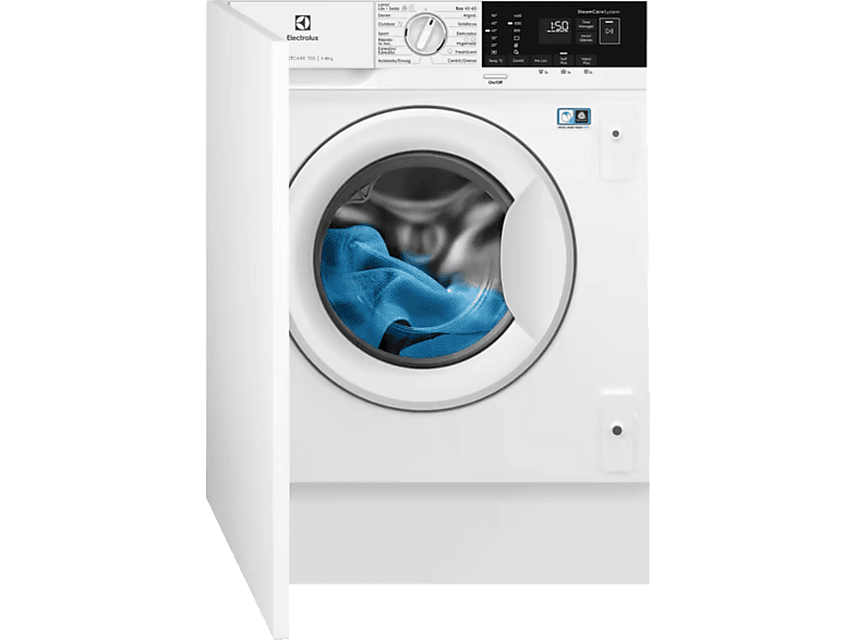 Lavadora integrable - Electrolux EN7F4842OF, 8 kg, 1400 rpm, 14 programas, Función Vapor, Sin panelar — foto 1
