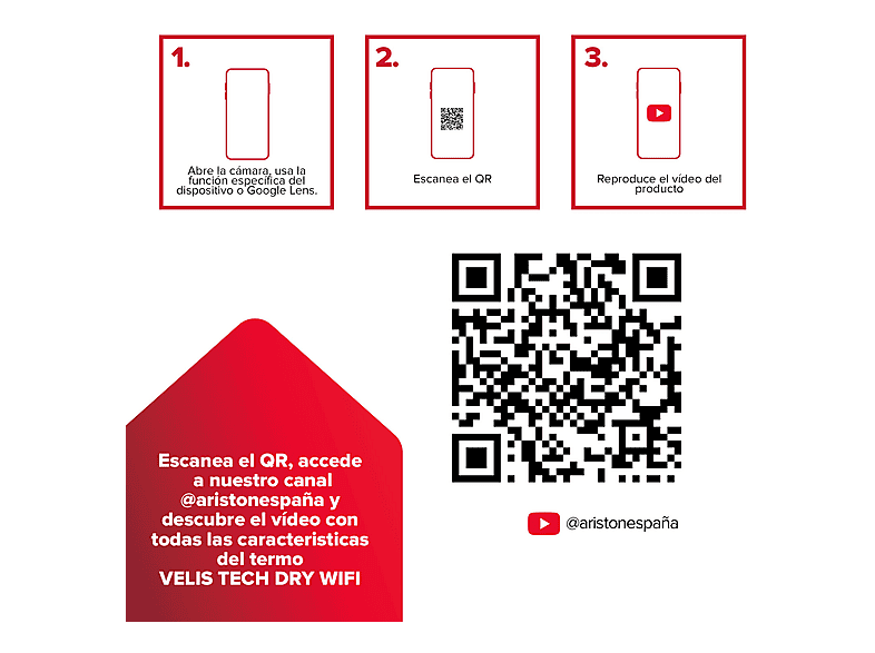 Termo Eléctrico  - VELIS TECH DRY WIFI 50 ARISTON ARISTON, 50 l, Gris — foto 8