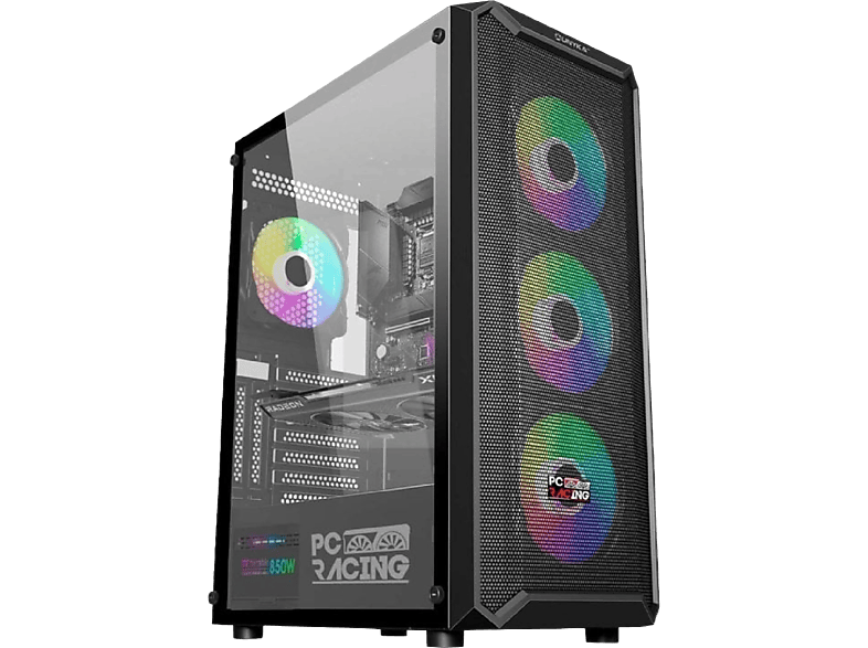 PC Gaming - PC RACING INTEL I7 ORDENADOR SOBREMESA, Intel® Core™ i7 12700F, 32 GB RAM, 2 TB SSD, Radeon™ RX 9060 XT, Windows 11 Pro, Negro