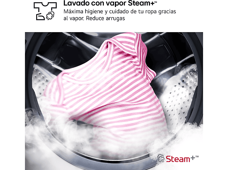 Lavadora secadora - LG F4DR7009AGS, Serie 700, 9 kg/6 kg, 1400 rpm, 14 programas, Inox antihuellas — foto 6