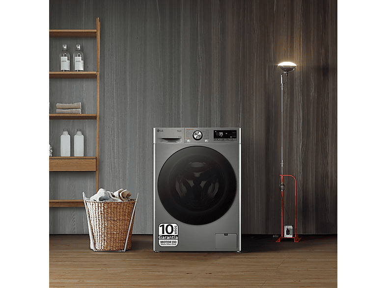 Lavadora secadora - LG F4DR7009AGS, Serie 700, 9 kg/6 kg, 1400 rpm, 14 programas, Inox antihuellas — foto 14