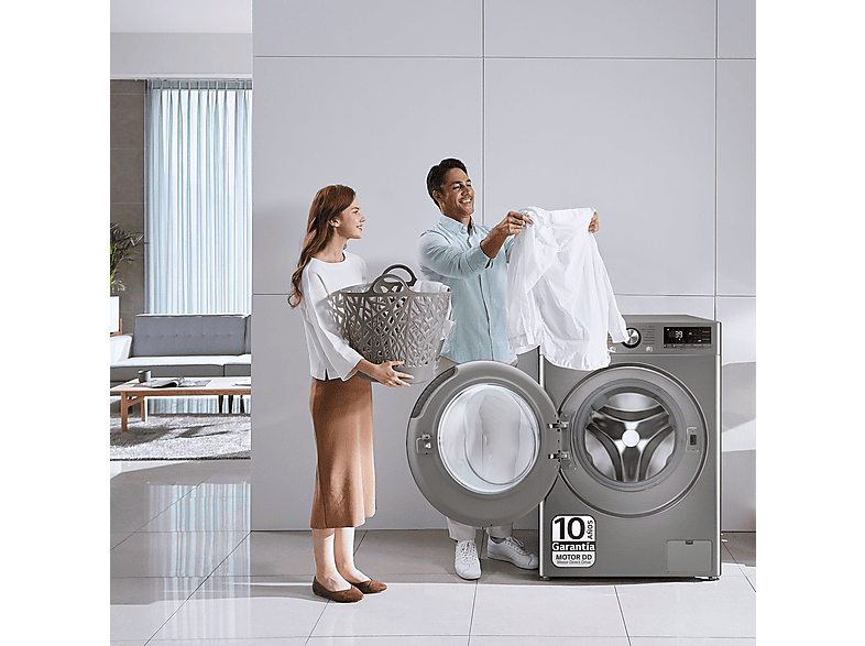 Lavadora secadora - LG F4DR7009AGS, Serie 700, 9 kg/6 kg, 1400 rpm, 14 programas, Inox antihuellas — foto 15