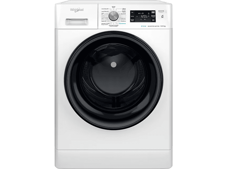 Lavadora secadora - Whirlpool FFWDB 964489 BV SPT, 9 kg/6kg, 1300 rpm, 14 Programas, 6th Sense, Blanco