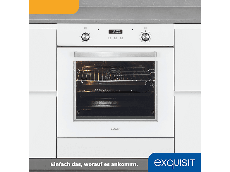 Horno multifunción - EXQUISIT EBE 76-7-H-020, Integrable, Ninguno, 76 l, 595 mm, Blanco — foto 5