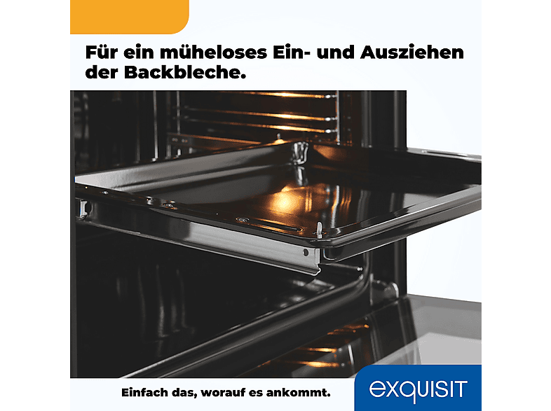 Horno multifunción - EXQUISIT EBE 76-7-H-020, Integrable, Ninguno, 76 l, 595 mm, Blanco — foto 9
