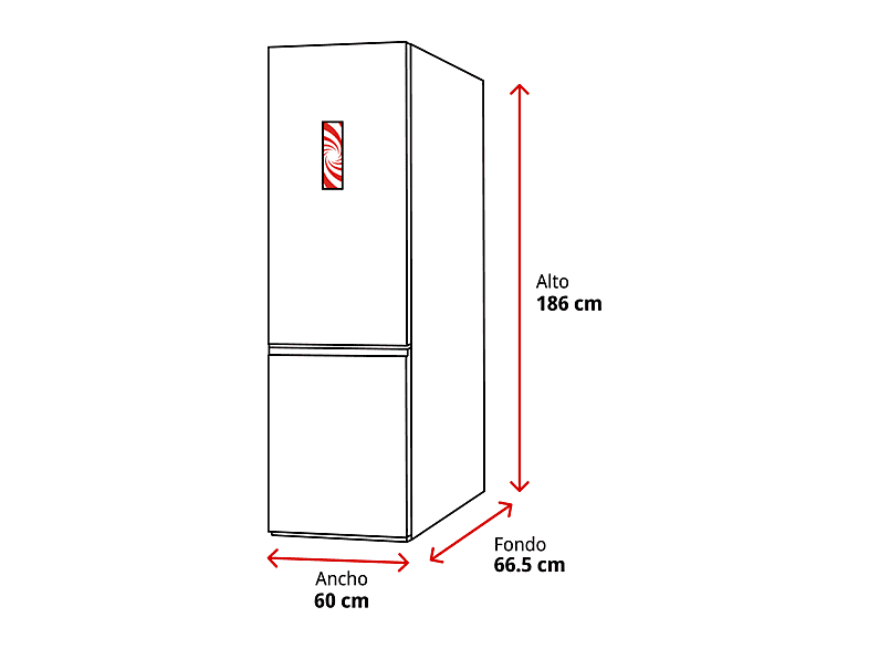 Frigorífico combi - Bosch KGN362WCF, Total NoFrost, VitaFresh XXL 0 °C, 186 cm, 321 l, Blanco — foto 2