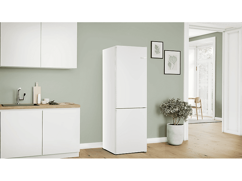 Frigorífico combi - Bosch KGN362WCF, Total NoFrost, VitaFresh XXL 0 °C, 186 cm, 321 l, Blanco — foto 3