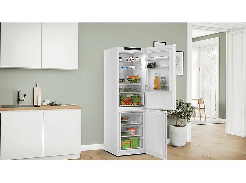 Frigorífico combi - Bosch KGN362WCF, Total NoFrost, VitaFresh XXL 0 °C, 186 cm, 321 l, Blanco — foto 4