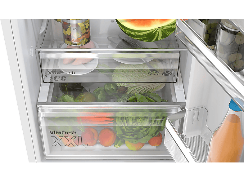 Frigorífico combi - Bosch KGN362WCF, Total NoFrost, VitaFresh XXL 0 °C, 186 cm, 321 l, Blanco — foto 6