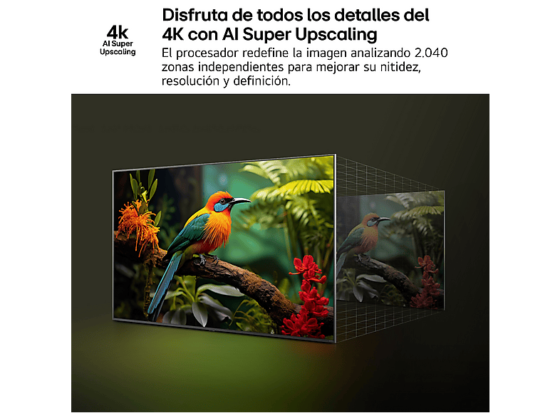TV QNED 75" - LG 75QNED82A6B.AEU, UHD 4K, Procesador Inteligente α7 AI Processor 4K Gen8, Smart TV, DVB-T2 (H.265), Ashed Blue — foto 8