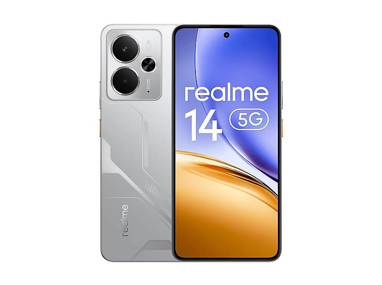 REALME 14 5G, Silver, Móvil Android, 256 GB, 12 GB RAM, 6,67 " AMOLED 120 Hz, Snapdragon 6 Gen 4, 6000 mAh