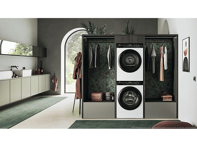 Secadora bomba de calor - HAIER I-Pro Series 3 HD80-A2939, Eléctrico, 8 kg, 15 programas, Blanco — foto 6