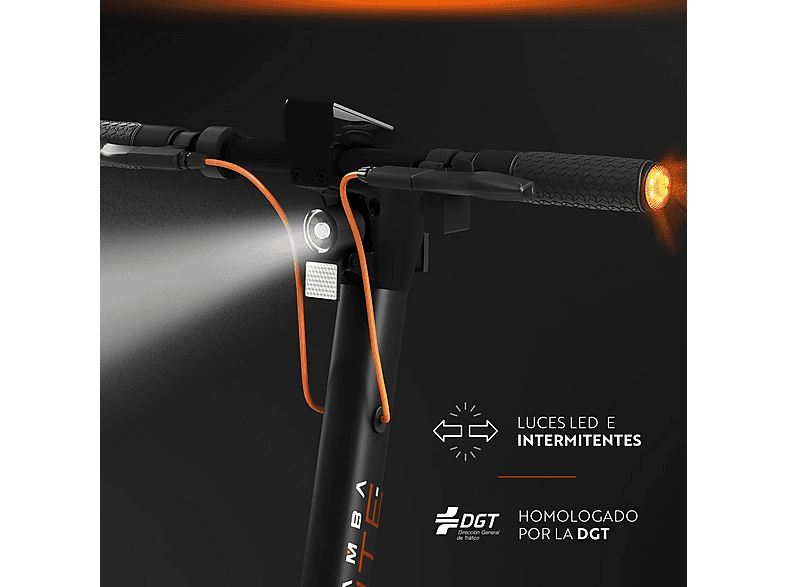 Patinete eléctrico - OLSSON MAMBA LITE homologado DGT 35km autonomía, Pot. máx. 850 W, Carga máx. 120 kg, hasta 35 km autonomía, 10000 mAh, Negro - Verde — foto 6