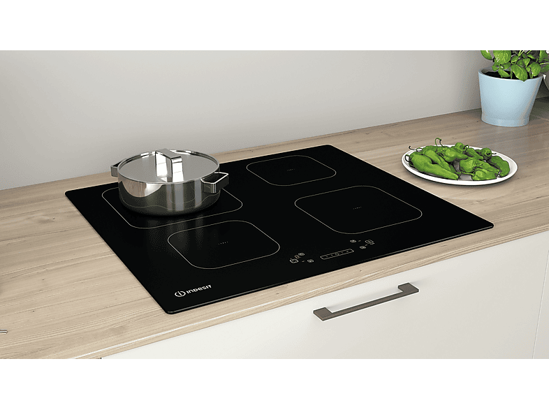 Placa de inducción - INDESIT 8050147589847, 4 zonas, 590 mm, Negro — foto 5