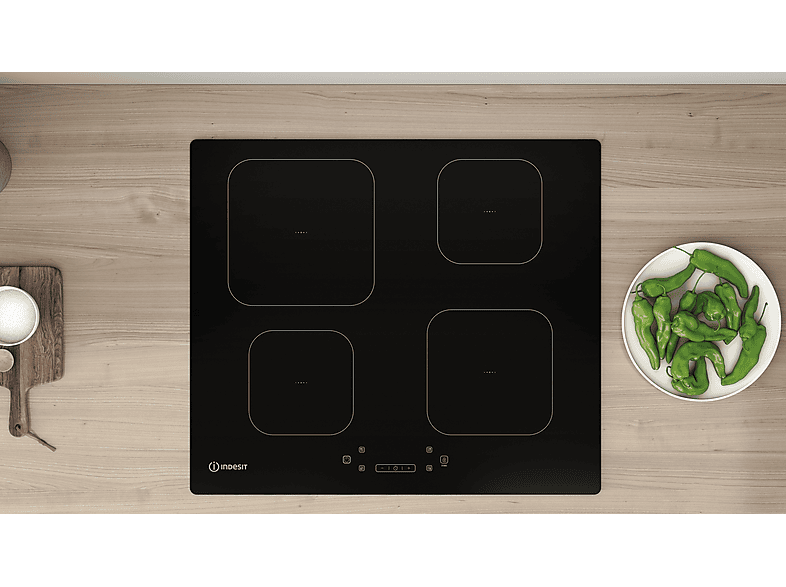 Placa de inducción - INDESIT 8050147589847, 4 zonas, 590 mm, Negro — foto 7