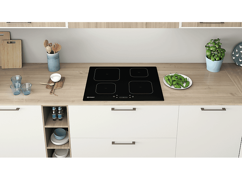 Placa de inducción - INDESIT 8050147589847, 4 zonas, 590 mm, Negro — foto 8