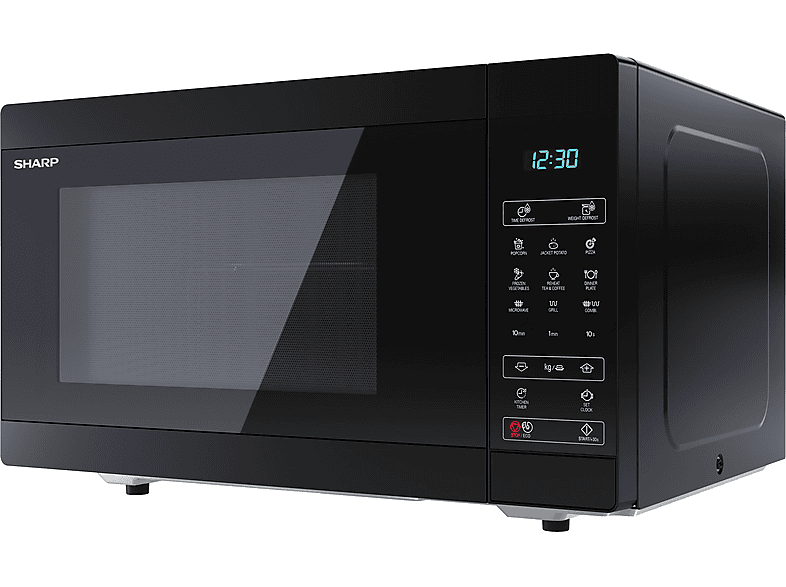Microondas - SHARP YC-MG81E-B, 11 potencia, 28 l, Negro — foto 1