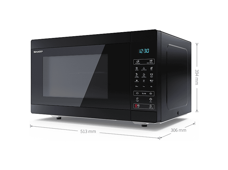 Microondas - SHARP YC-MG81E-B, 11 potencia, 28 l, Negro — foto 4