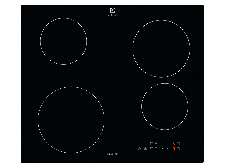 Placa de inducción - ELECTROLUX 307936330, 4 zonas, 590 mm, Negro — foto 1