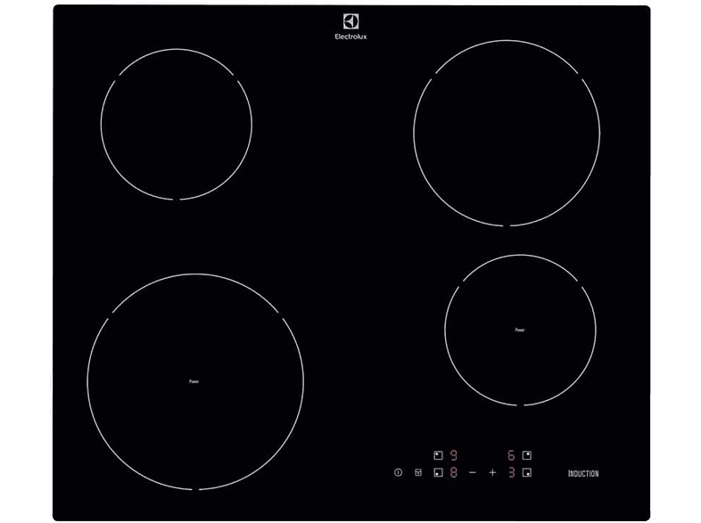 Placa de inducción - ELECTROLUX 307936330, 4 zonas, 590 mm, Negro — foto 6