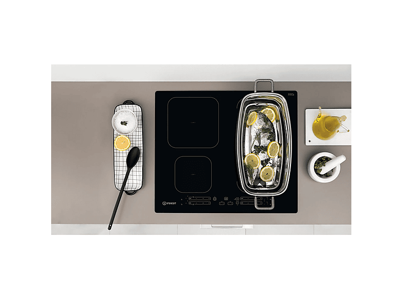 Placa de inducción - INDESIT 869991583110, 4 zonas, 59 cm, Negro — foto 6