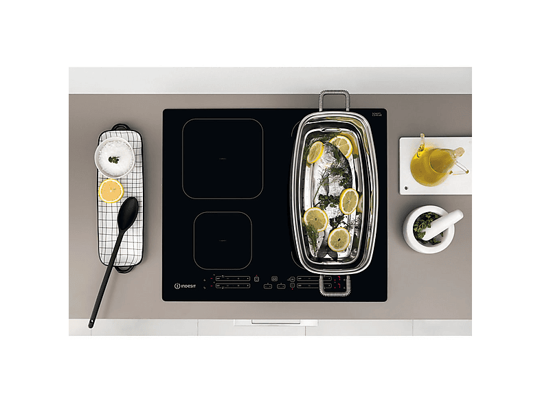 Placa de inducción - INDESIT 869991583110, 4 zonas, 59 cm, Negro — foto 9