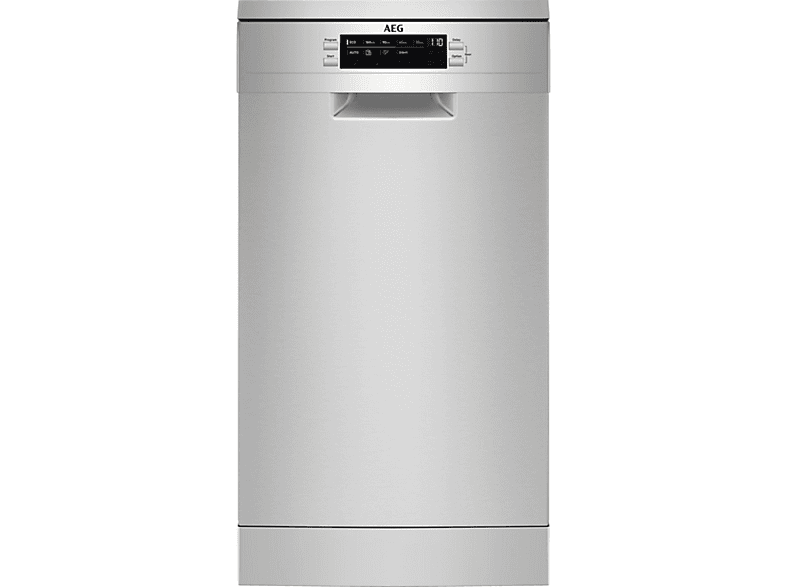 Lavavajillas libre instalación 45 cm - AEG FFB73527ZM, 10 servicios, 9 programas, 446 mm, INOX