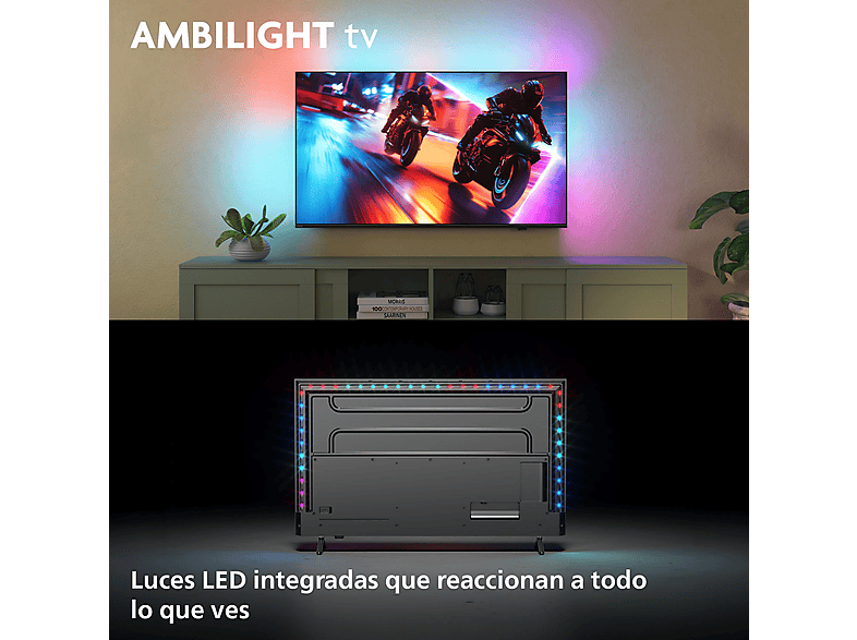 TV Mini LED 75" - Philips Ambilight TV 75MLED920 4K QD MiniLED 189cm 75" Smart TV Dolby Vision y Dolby Atmos Titan OS, Negro — foto 4