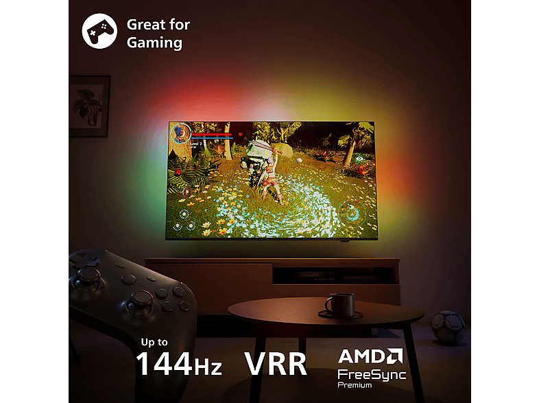 TV Mini LED 75" - Philips Ambilight TV 75MLED920 4K QD MiniLED 189cm 75" Smart TV Dolby Vision y Dolby Atmos Titan OS, Negro — foto 7