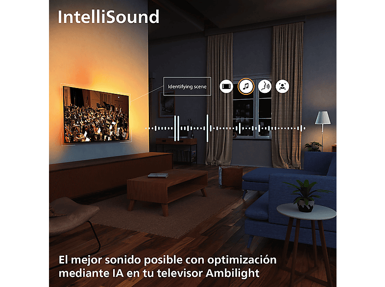 TV Mini LED 75" - Philips Ambilight TV 75MLED920 4K QD MiniLED 189cm 75" Smart TV Dolby Vision y Dolby Atmos Titan OS, Negro — foto 10