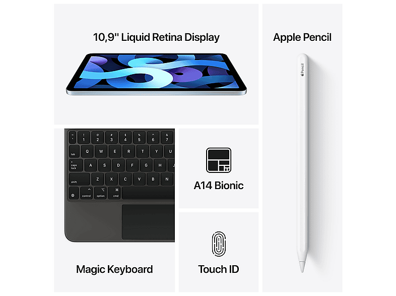 APPLE iPad Air, 64 GB, Verde, 10,9 " HD, 4 GB RAM, Apple, A14, Tablet iPadOS — foto 6