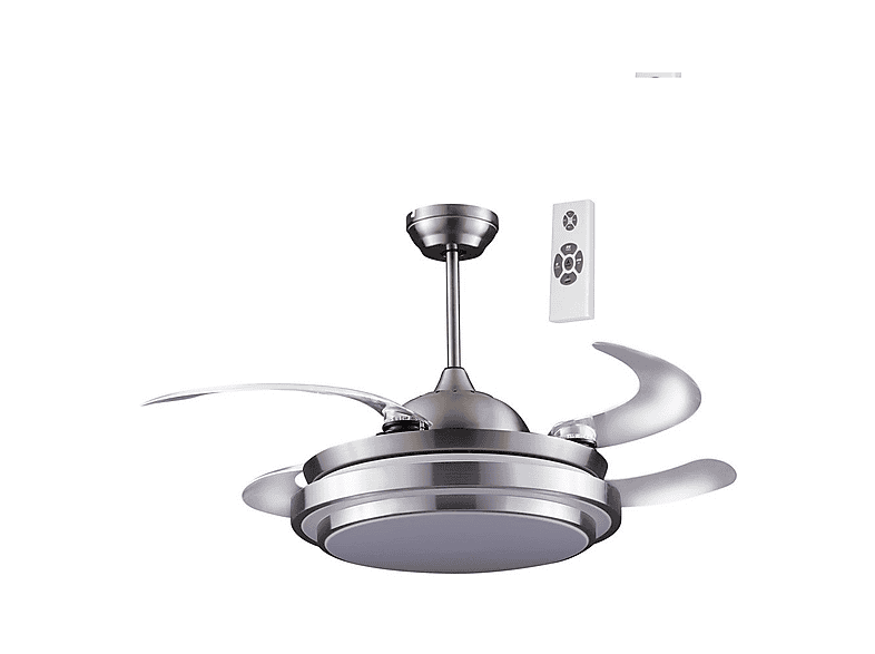 Ventilador de techo - WONDERLAMP TWIN, 46 W, 3 velocidades, Plata