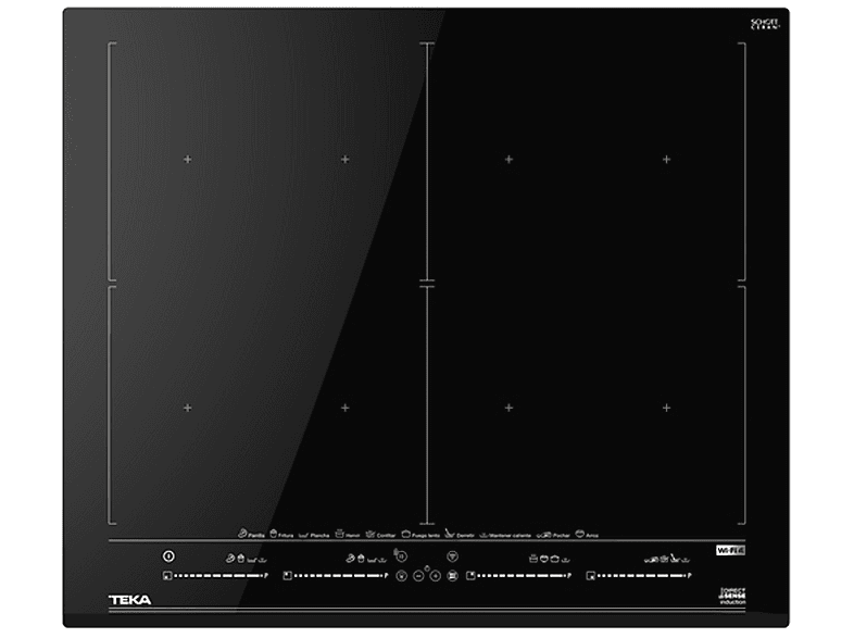 Placa de inducción - TEKA VITRO DIRECT SENSE FLEX IZF 68780 MST BK 112500036, 4 zona(s) zonas, 600 mm, Negro
