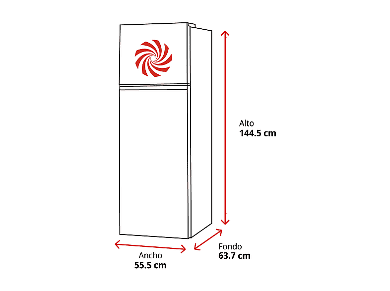 Frigorífico dos puertas - LG GTBV22PYNJ, No Frost, 144.5 cm, 217 l, Multi Air Flow™, Inox Antihuellas — foto 2