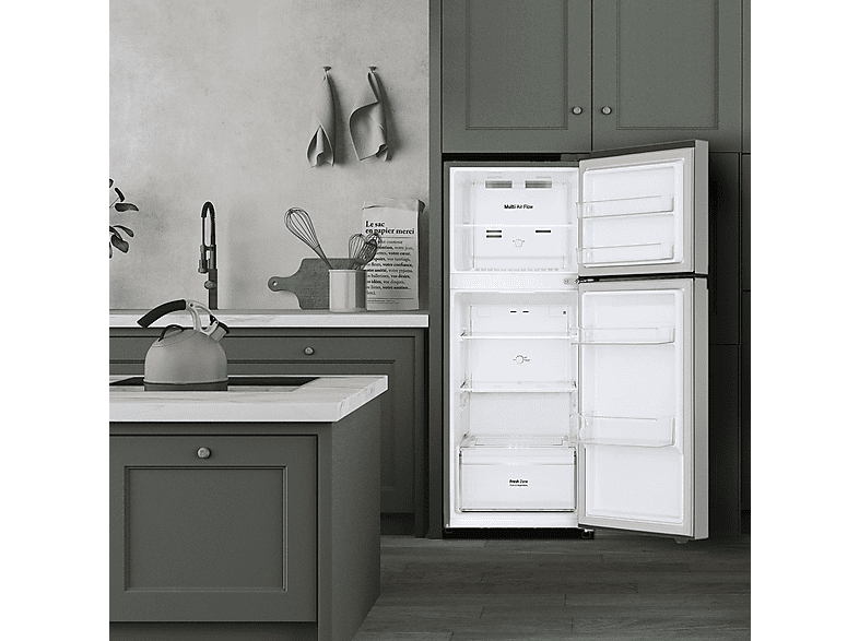 Frigorífico dos puertas - LG GTBV22PYNJ, No Frost, 144.5 cm, 217 l, Multi Air Flow™, Inox Antihuellas — foto 12