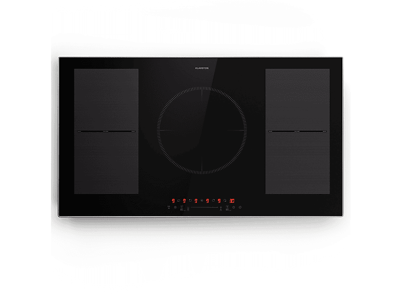 Placa de inducción - KLARSTEIN Delicatessa 90 Hybrid Prime, 5 zonas, 90 cm, Negro
