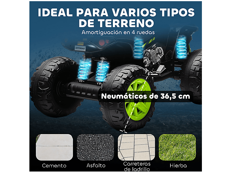 Quad eléctrico infantil - AIYAPLAY 370-412V90GN — foto 4