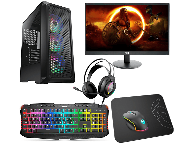 PC Gaming - EPICAL-Q  Pack Hplus10, AMD Ryzen 5 5600G, 16 GB RAM, 1 TB SSD, Radeon™ Onboard Graphics, Windows 11 Home, Negro — foto 1